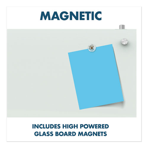 Picture of Infinity Magnetic Glass Dry Erase Cubicle Board, 30" x 18", White Surface