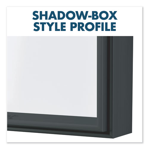 Picture of Fusion Nano-Clean Magnetic Whiteboard, 48" x 36", White Surface, Black Aluminum Frame