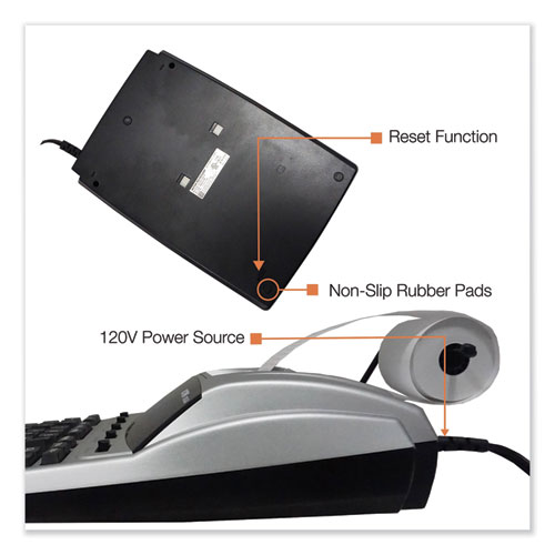 Picture of 1240-3A Antimicrobial Printing Calculator, Black/Red Print, 4.5 Lines/Sec