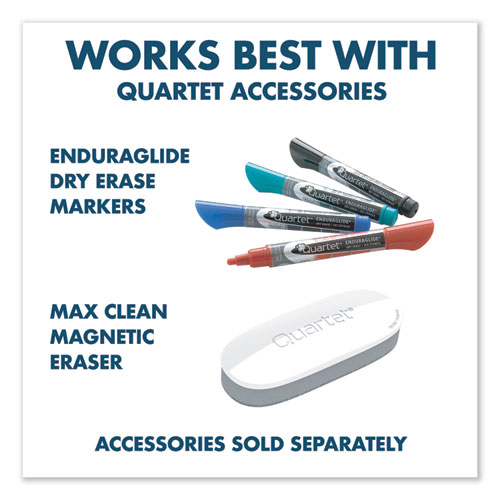 Picture of Fusion Nano-Clean Magnetic Whiteboard, 48" x 36", White Surface, Black Aluminum Frame