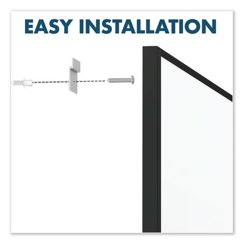 Picture of Fusion Nano-Clean Magnetic Whiteboard, 48" x 36", White Surface, Black Aluminum Frame