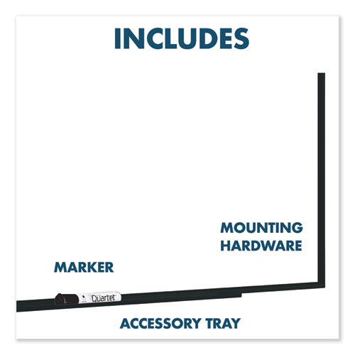 Picture of Fusion Nano-Clean Magnetic Whiteboard, 48" x 36", White Surface, Black Aluminum Frame