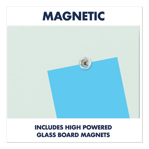 Picture of InvisaMount Magnetic Glass Marker Board, 50" x 28", White Surface