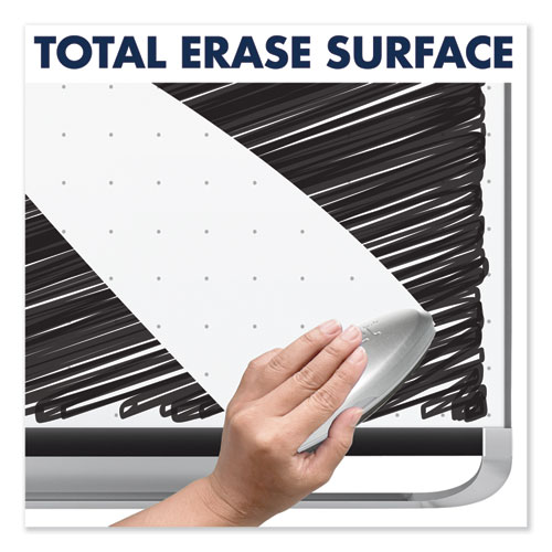 Picture of Prestige 2 Magnetic Total Erase Whiteboard, 72 x 48, White Surface, Black Aluminum/Plastic Frame