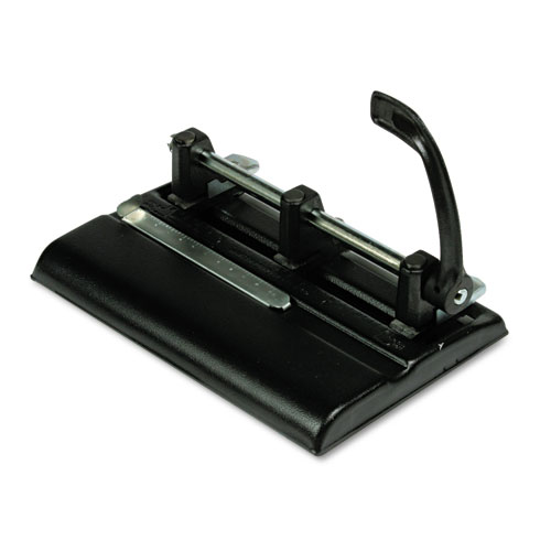 Picture of 40-Sheet High-Capacity Lever Action Adjustable Two- to Seven-Hole Punch, 9/32" Holes, Black