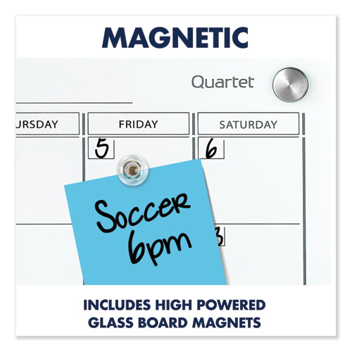 Picture of Infinity Magnetic Glass Calendar Board, Monthly Planning/Scheduling, 36" x 24", White Surface