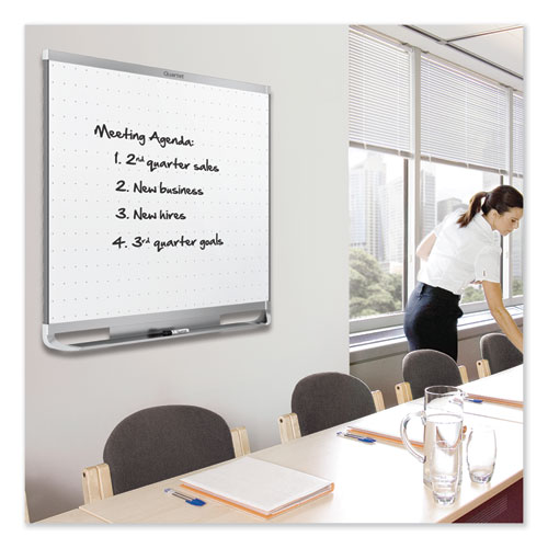 Picture of Prestige 2 Magnetic Total Erase Whiteboard, 96 x 48, White Surface, Silver Aluminum/Plastic Frame