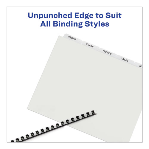 Picture of Print and Apply Index Maker Clear Label Unpunched Dividers with Printable Label Strip, 5-Tab, 11 x 8.5, Clear, 5 Sets