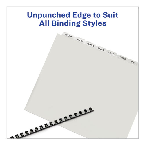 Picture of Print and Apply Index Maker Clear Label Unpunched Dividers with Printable Label Strip, 8-Tab, 11 x 8.5, Clear, 5 Sets