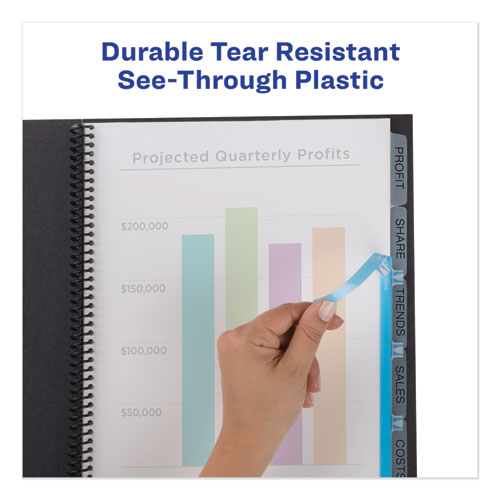 Picture of Print and Apply Index Maker Clear Label Unpunched Dividers with Printable Label Strip, 5-Tab, 11 x 8.5, Clear, 5 Sets