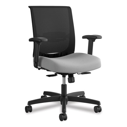 Convergence+Mid-Back+Task+Chair%2C+Synchro-Tilt+And+Seat+Glide%2C+Supports+Up+To+275+Lb%2C+Frost+Seat%2C+Black+Back%2Fbase