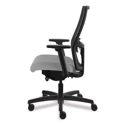 Picture of Ignition 2.0 Reactiv Mid-Back Task Chair, 17" to 22" Seat Height, Frost Fabric Seat, Black Back, Black Base