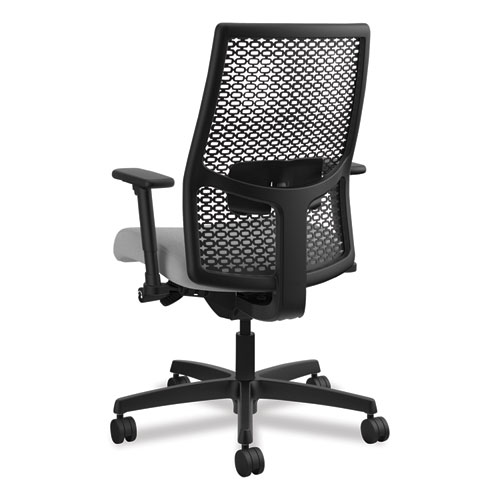 Picture of Ignition 2.0 Reactiv Mid-Back Task Chair, 17" to 22" Seat Height, Frost Fabric Seat, Black Back, Black Base