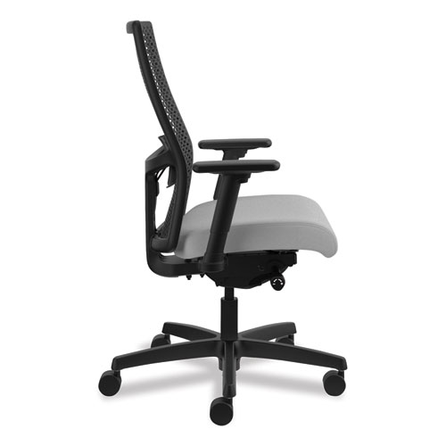 Picture of Ignition 2.0 Reactiv Mid-Back Task Chair, 17" to 22" Seat Height, Frost Fabric Seat, Black Back, Black Base