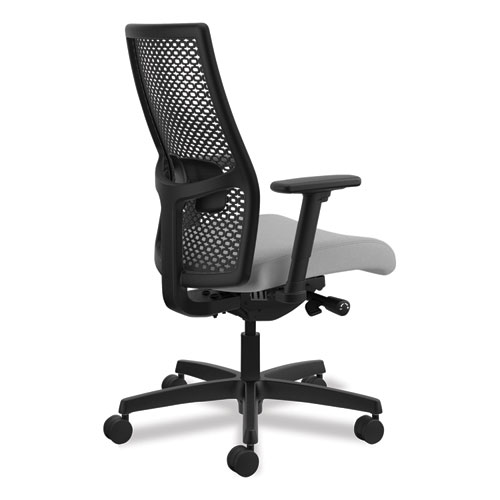 Picture of Ignition 2.0 Reactiv Mid-Back Task Chair, 17" to 22" Seat Height, Frost Fabric Seat, Black Back, Black Base
