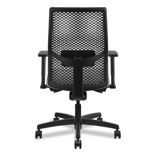 Picture of Ignition 2.0 Reactiv Mid-Back Task Chair, 17" to 22" Seat Height, Frost Fabric Seat, Black Back, Black Base