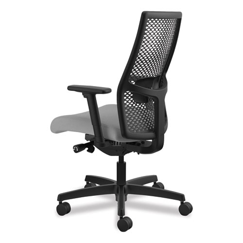 Picture of Ignition 2.0 Reactiv Mid-Back Task Chair, 17" to 22" Seat Height, Frost Fabric Seat, Black Back, Black Base