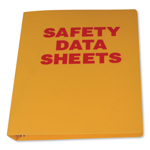 Picture of Yellow SDS Binder, 1.5" Capacity, 8.5 x 11, Yellow/Red