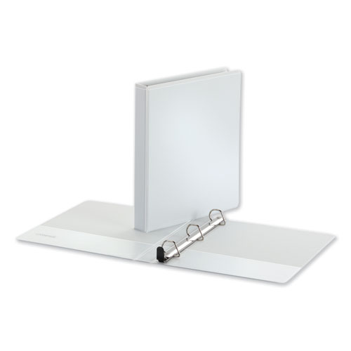 Picture of Deluxe Easy-to-Open D-Ring View Binder, 3 Rings, 1" Capacity, 11 x 8.5, White