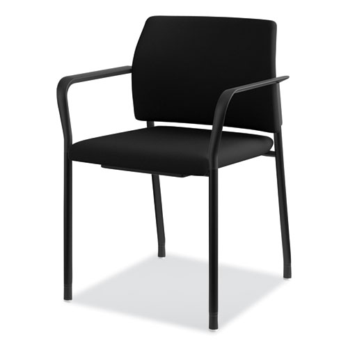 Picture of Accommodate Series Guest Chair with Arms, Fabric Upholstery, 23.25" x 22.25" x 32", Black Seat/Back, Charblack Legs, 2/Carton