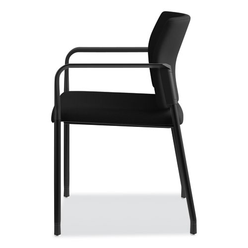 Picture of Accommodate Series Guest Chair with Arms, Fabric Upholstery, 23.25" x 22.25" x 32", Black Seat/Back, Charblack Legs, 2/Carton