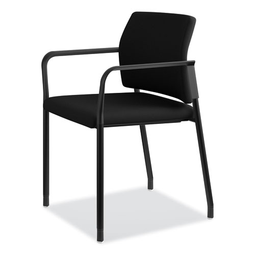 Picture of Accommodate Series Guest Chair with Arms, Fabric Upholstery, 23.25" x 22.25" x 32", Black Seat/Back, Charblack Legs, 2/Carton