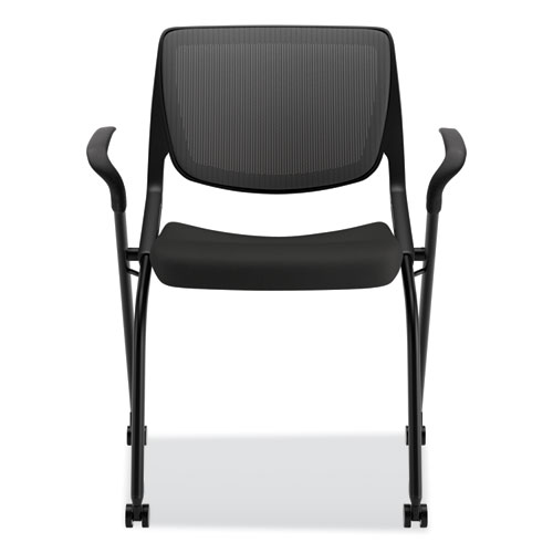 Picture of Motivate Nesting/Stacking Flex-Back Chair, Supports Up to 300 lb, Onyx Seat, Black Back/Base