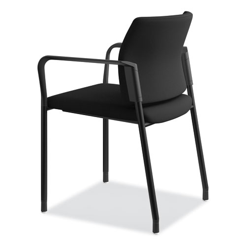 Picture of Accommodate Series Guest Chair with Arms, Fabric Upholstery, 23.25" x 22.25" x 32", Black Seat/Back, Charblack Legs, 2/Carton