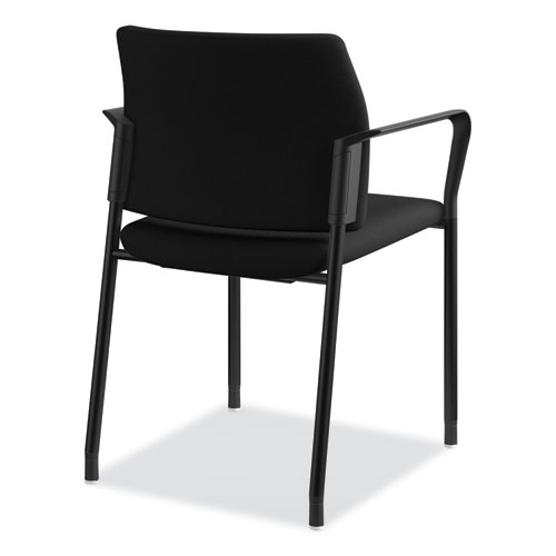 Picture of Accommodate Series Guest Chair with Arms, Fabric Upholstery, 23.25" x 22.25" x 32", Black Seat/Back, Charblack Legs, 2/Carton