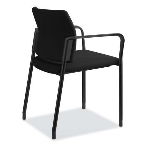 Picture of Accommodate Series Guest Chair with Arms, Fabric Upholstery, 23.25" x 22.25" x 32", Black Seat/Back, Charblack Legs, 2/Carton