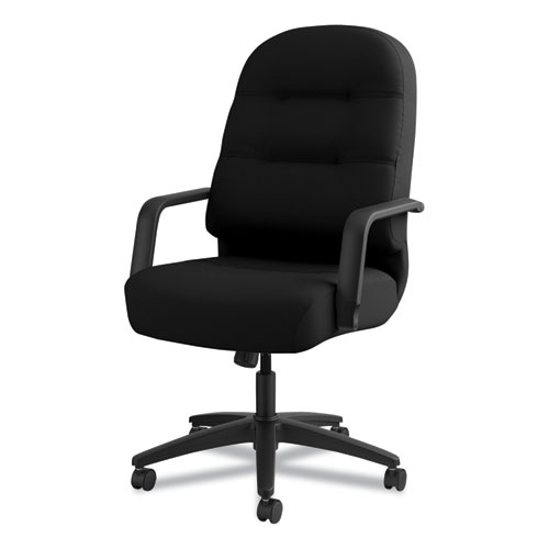 Picture of Pillow-Soft 2090 Series Executive High-Back Swivel/Tilt Chair, Supports Up to 300 lb, 17" to 21" Seat Height, Black