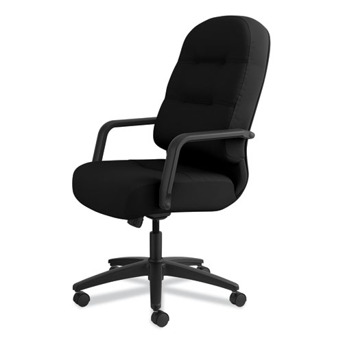 Picture of Pillow-Soft 2090 Series Executive High-Back Swivel/Tilt Chair, Supports Up to 300 lb, 17" to 21" Seat Height, Black