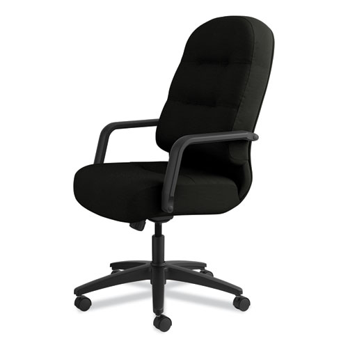 Picture of Pillow-Soft 2090 Series Executive High-Back Swivel/Tilt Chair, Supports Up to 300 lb, 16.75" to 21.25" Seat Height, Black