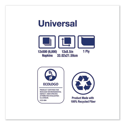 Picture of Xpressnap Interfold Dispenser Napkins, 1-Ply, 13 x 8.5, Natural, 500/Pack, 12 Packs/Carton