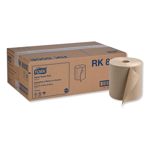 Picture of Universal Hardwound Roll Towel, 1-Ply, 7.88" x 800 ft, Natural, 6/Carton