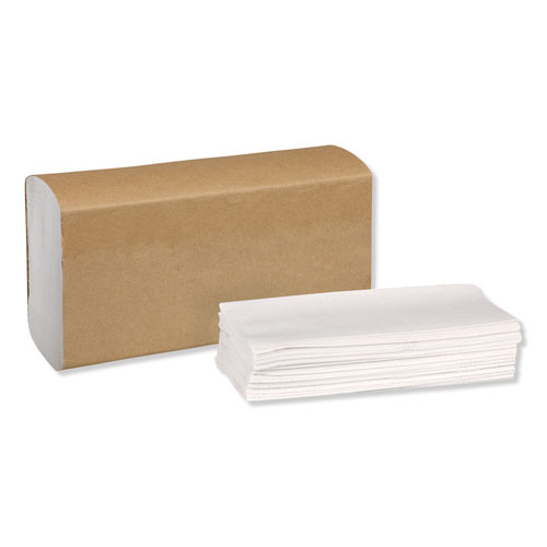 Picture of Universal Multifold Hand Towel, 1-Ply, 9.13 x 9.5, White, 250/Pack,16 Packs/Carton