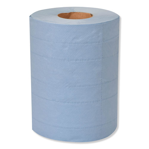 Picture of Industrial Paper Wiper, 4-Ply, 10 x 15.75, Blue, 190 Wipes/Roll, 4 Roll/Carton