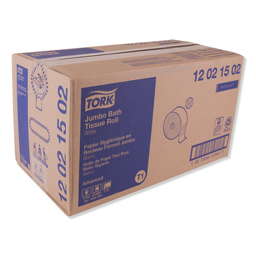 Picture of Advanced Jumbo Bath Tissue, Septic Safe, 2-Ply, White, 3.48" x 1,600 ft, 6 Rolls/Carton