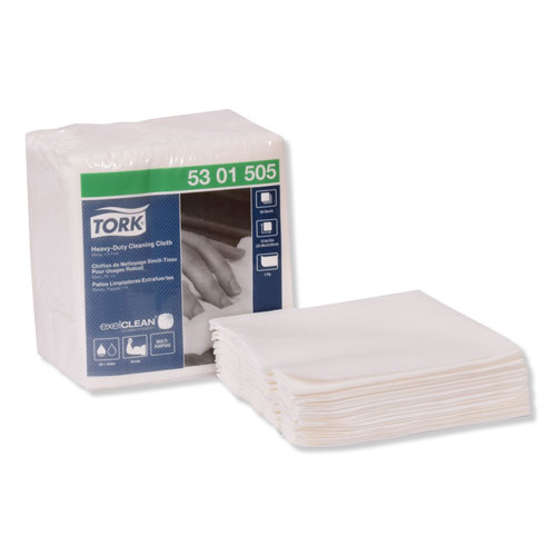 Picture of Heavy-Duty Cleaning Cloth, 12.6 x 13, White, 50/Pack, 6 Packs/Carton