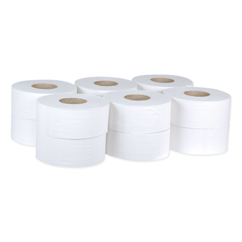 Picture of Universal Jumbo Bath Tissue, Septic Safe, 2-Ply, White, 3.48" x 1,000 ft, 12/Carton