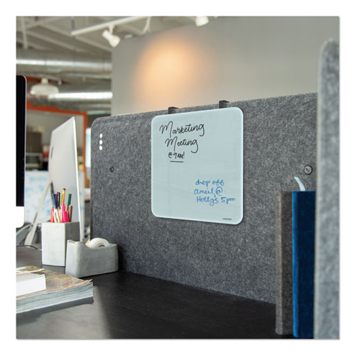 Picture of Cubicle Glass Dry Erase Board, 12" x 12", White Surface