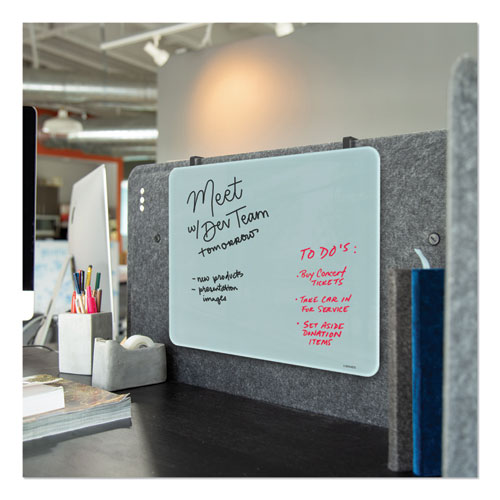 Picture of Cubicle Glass Dry Erase Board, 20" x 16", White Surface