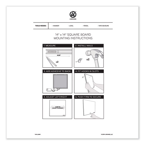 Picture of Frameless Tile Board Value Pack, (1) Tan Bulletin Board, (1) White Magnetic Dry Erase Board, 14" x 14"