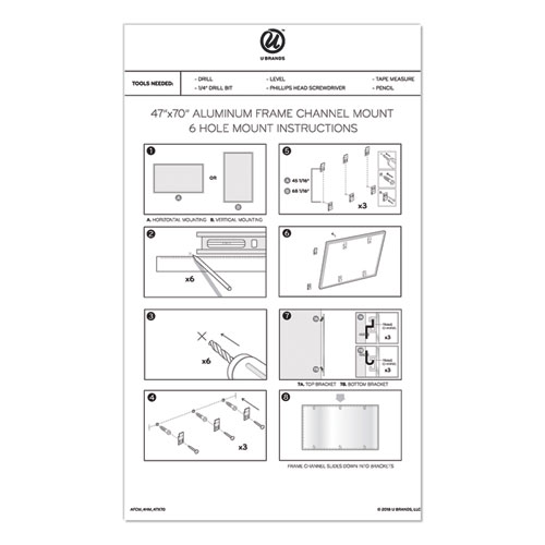 Picture of PINIT Magnetic Dry Erase Board, 70" x 47", White Surface, Satin Aluminum Frame