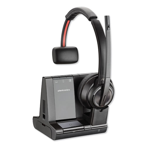 Picture of Savi W8210M Monaural Over The Head Headset, Black