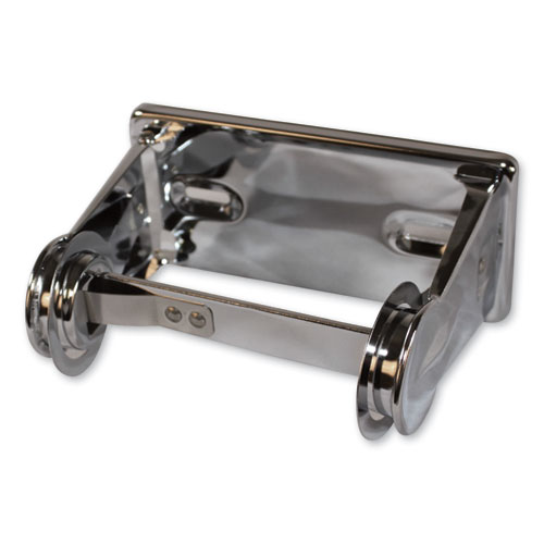 Picture of Single Roll Toilet Tissue Dispenser, 6.5 x 4.5 x 2.75, Chrome, 1 Dozen