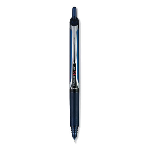 Picture of Precise V5RT Roller Ball Pen, Retractable, Extra-Fine 0.5 mm, Navy Ink, Navy Barrel, Dozen