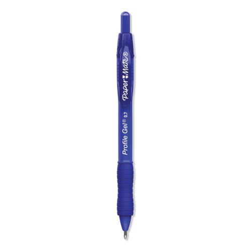 Profile+Gel+Pen%2C+Retractable%2C+Medium+0.7+Mm%2C+Blue+Ink%2C+Translucent+Blue+Barrel%2C+36%2Fpack