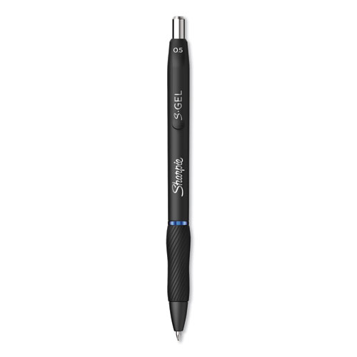 S-Gel+High-Performance+Gel+Pen%2C+Retractable%2C+Fine+0.5+Mm%2C+Blue+Ink%2C+Black+Barrel%2C+Dozen