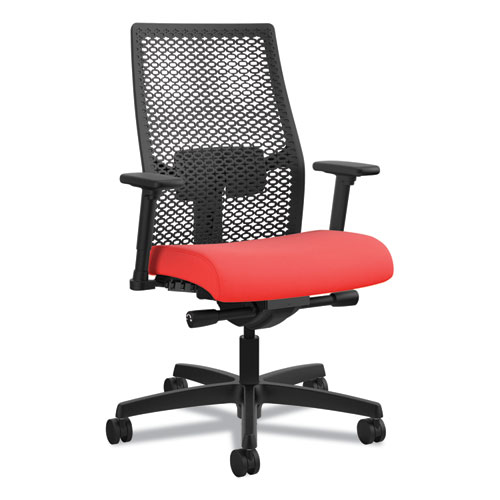 Ignition+2.0+Reactiv+Mid-Back+Task+Chair%2C+17%26quot%3B+to+22%26quot%3B+Seat+Height%2C+Ruby+Fabric+Seat%2C+Black+Back%2C+Black+Base